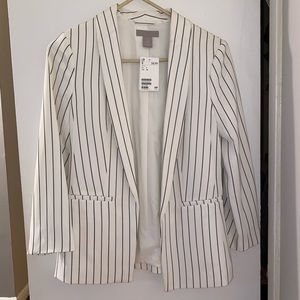 Black and white stripe blazer